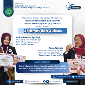 Selamat untuk Mahasiswa IIQ Jakarta di Global Youth Innovation Summit 2024!