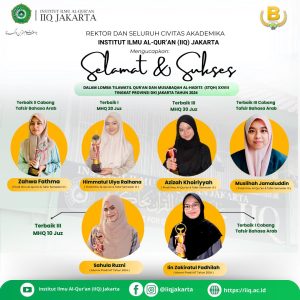 Mahasiswa IIQ Jakarta Borong Juara di STQH Tingkat Provinsi DKI Jakarta